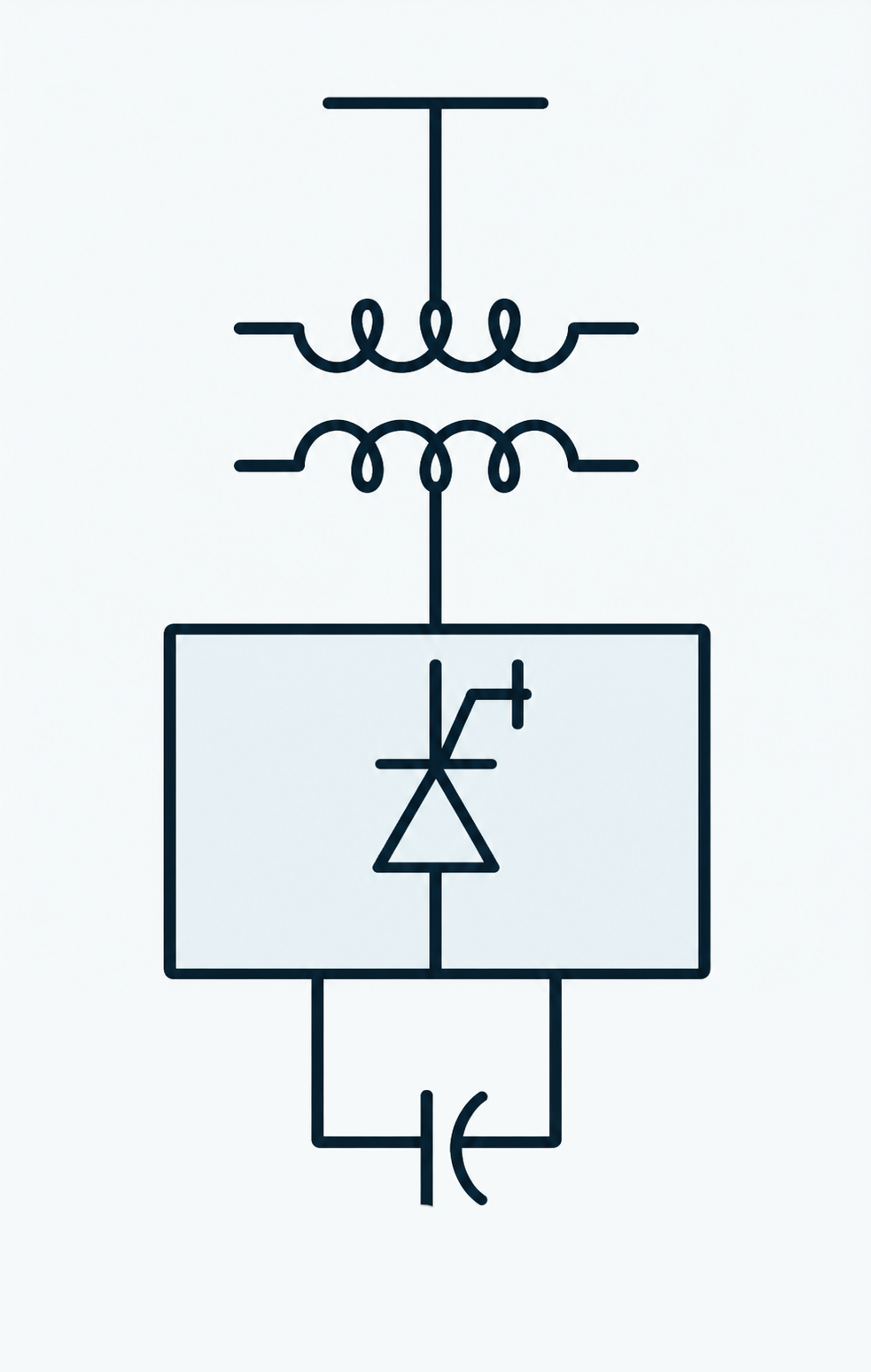 FACTS: busbar, transformer, thyristor controlled branch and capacitor